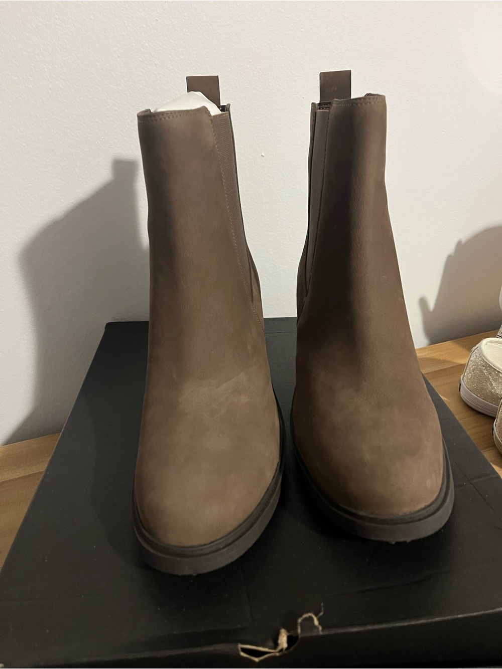 Vionic Taupe Chelsea Block-Heel Ankle Boots - Picture 5 of 7